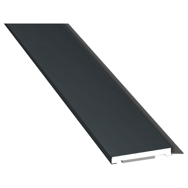 Flachprofil 22x3mm WL SK Lg. 6,00m foliert, WL Schwarz70 1605-083 Anthrazitgrau Glatt Produktbild BIGPIC L