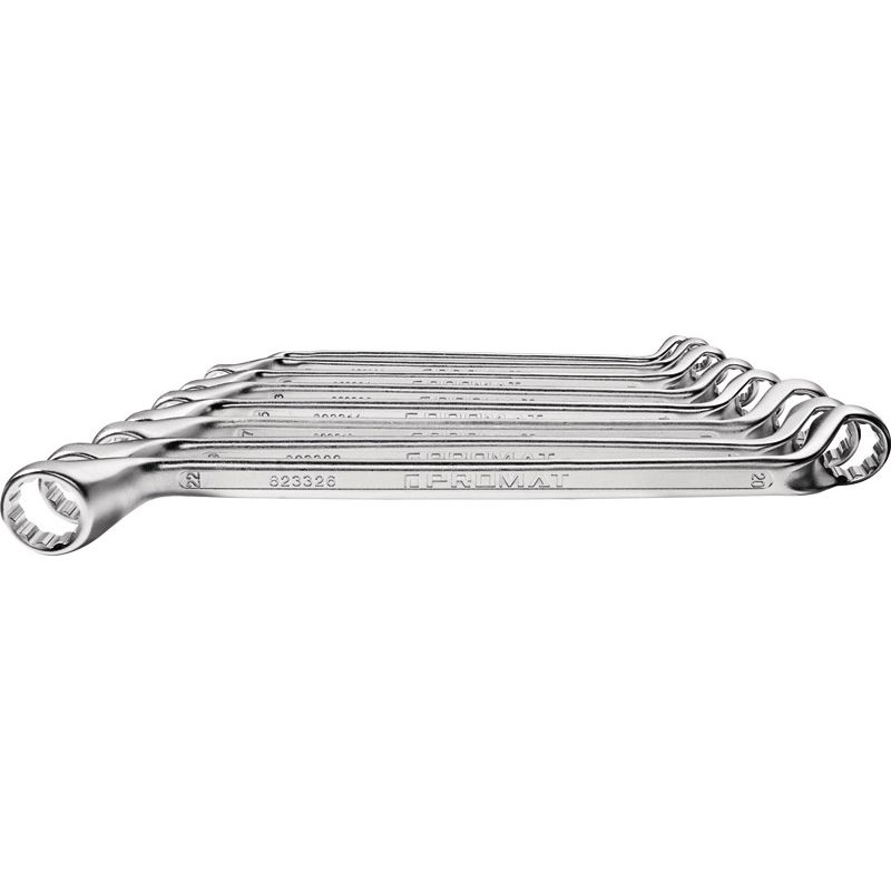 PROMAT Doppelringschlüsselsatz tief gekröpft 6-22mm 8-tlg. Produktbild BIGPIC L