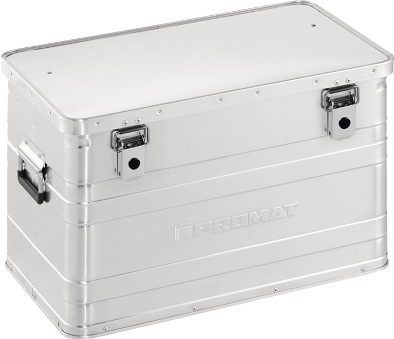 Aluminiumbox 70l L595xB390xH380mm m.Klappverschlüssen u. Schlösser PROMAT Produktbild BIGPIC L