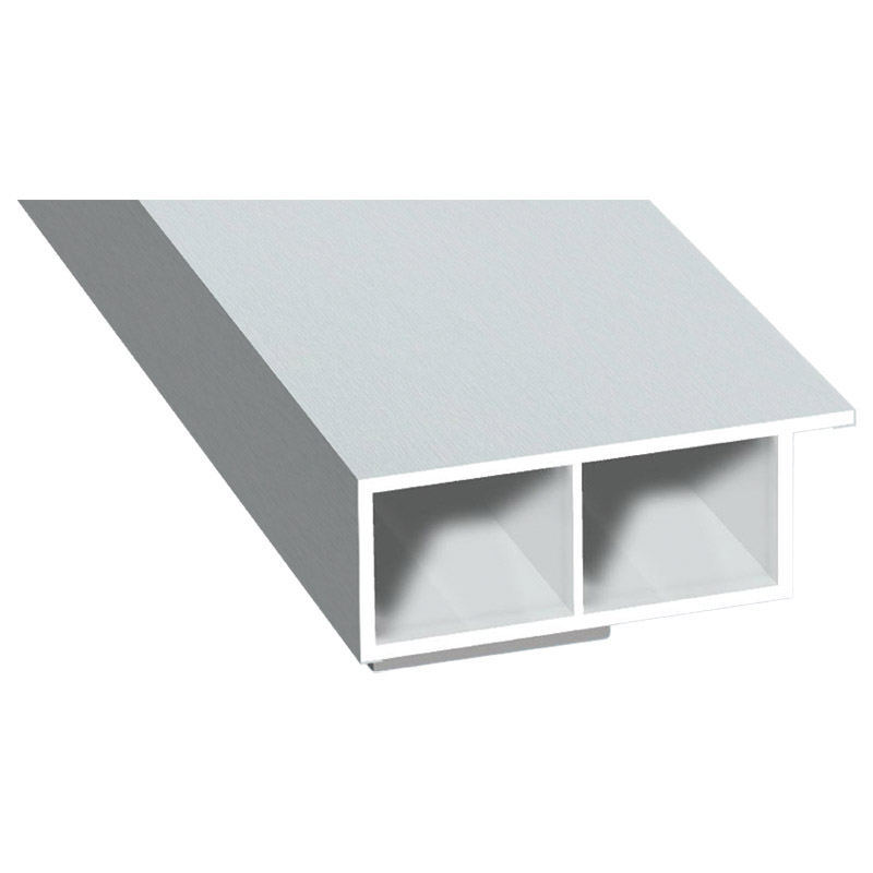 Kammerprofil 40x15mm SK Lg. 6,00m foliert, mit Nase 72 5105-167 Lichtgrau Produktbild BIGPIC L