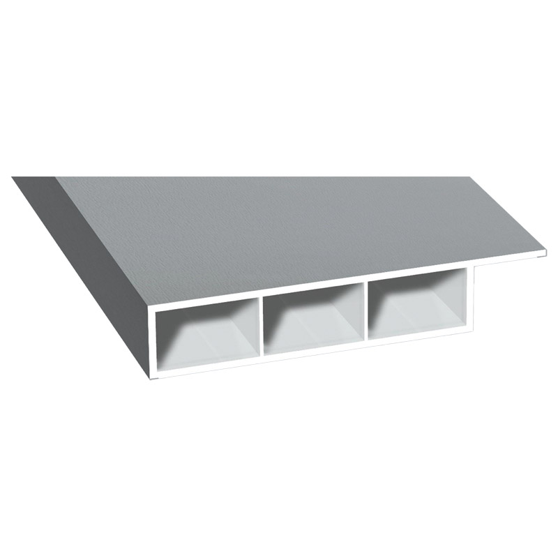 Kammerprofil 80x15mm Lg. 6,00m foliert, mit Nase 71 5505-167 Silbergrau Produktbild BIGPIC L
