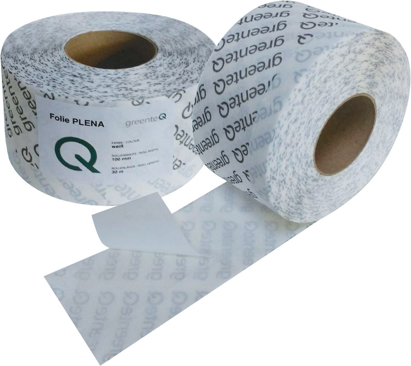 greenteQ Folie PLENA 250mm, vollflächig selbstklebend, dampfvariabel zur inneren und äußeren Abdichtung von Fenstern und Türen Produktbild BIGPIC L