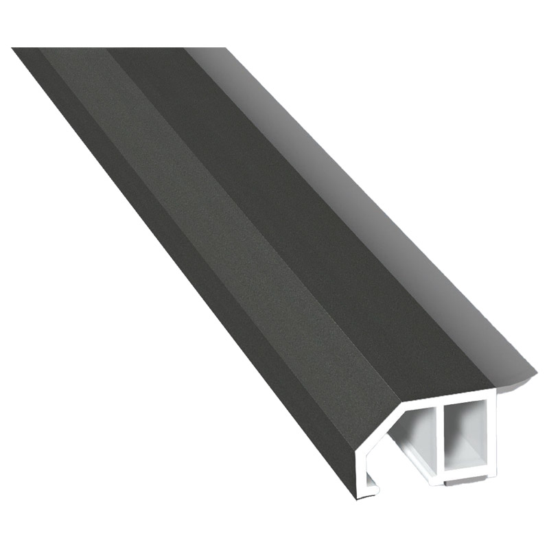 Anschluß-Profil 30mm WL SK Lg. 6,00m foliert, klipsbar, WL Schwarz436 1014 Alux DB 703 Produktbild BIGPIC L