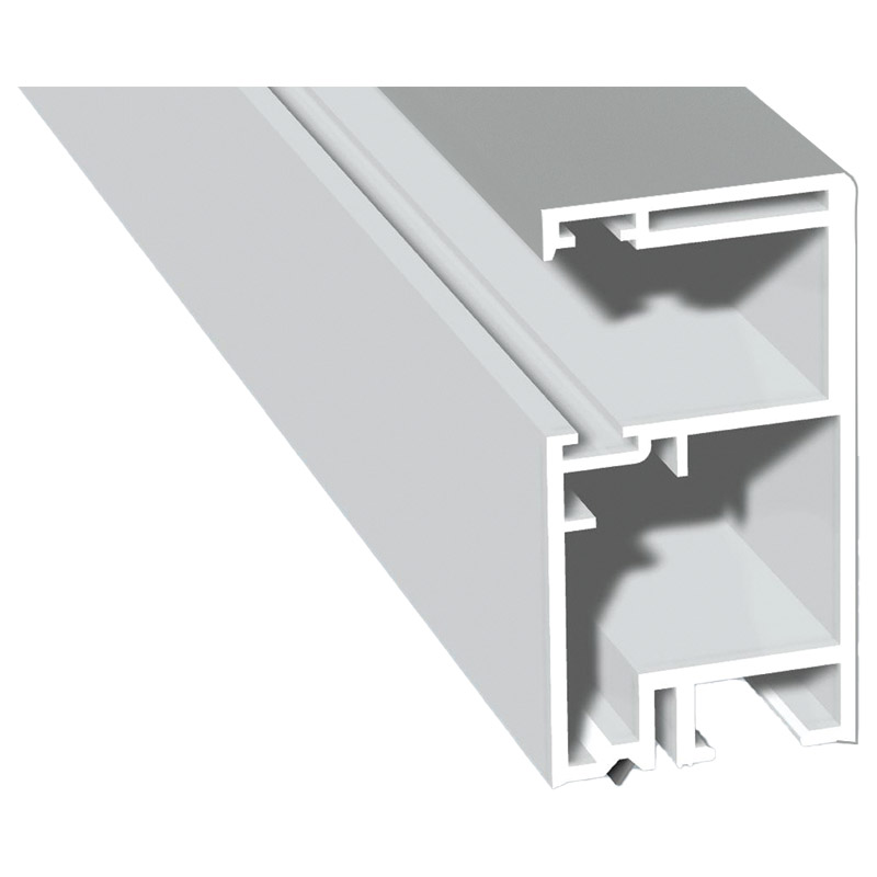 Rollladenführung 30x57mm Lg. 6,00m Rückseite foliert, ohne Bürste GK Braun 70 0405-083 Signalgrau Glatt Produktbild BIGPIC L