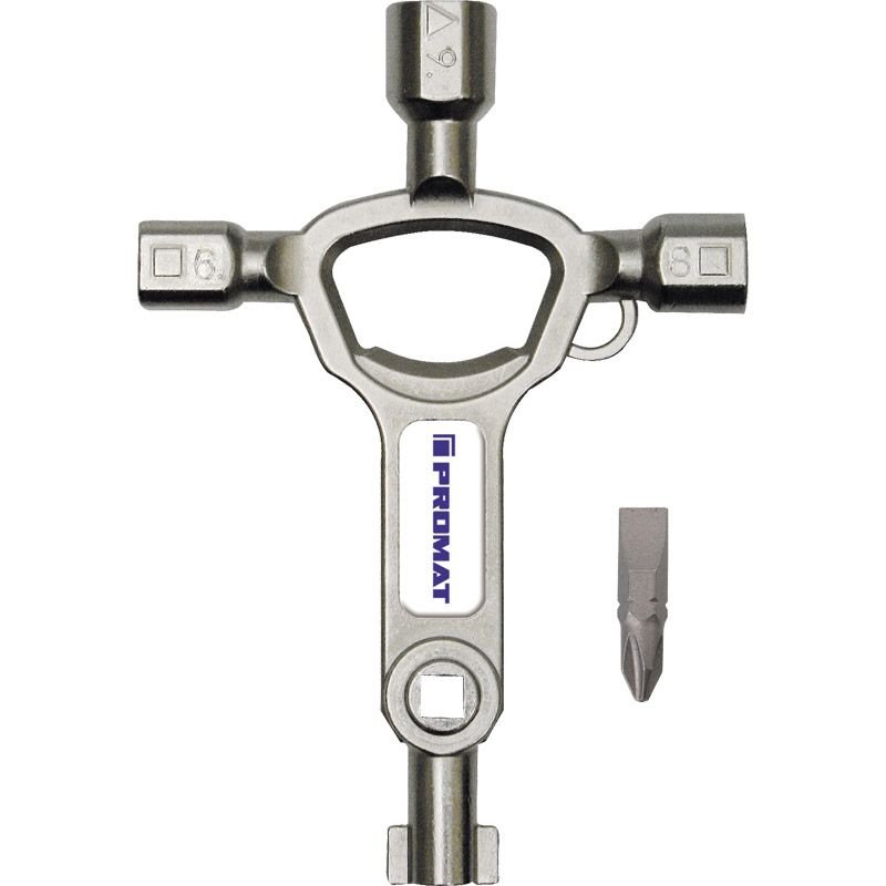 Schaltschrankschlüssel 6 Funktionen PROMAT  integr. Flaschenöffner Produktbild BIGPIC L