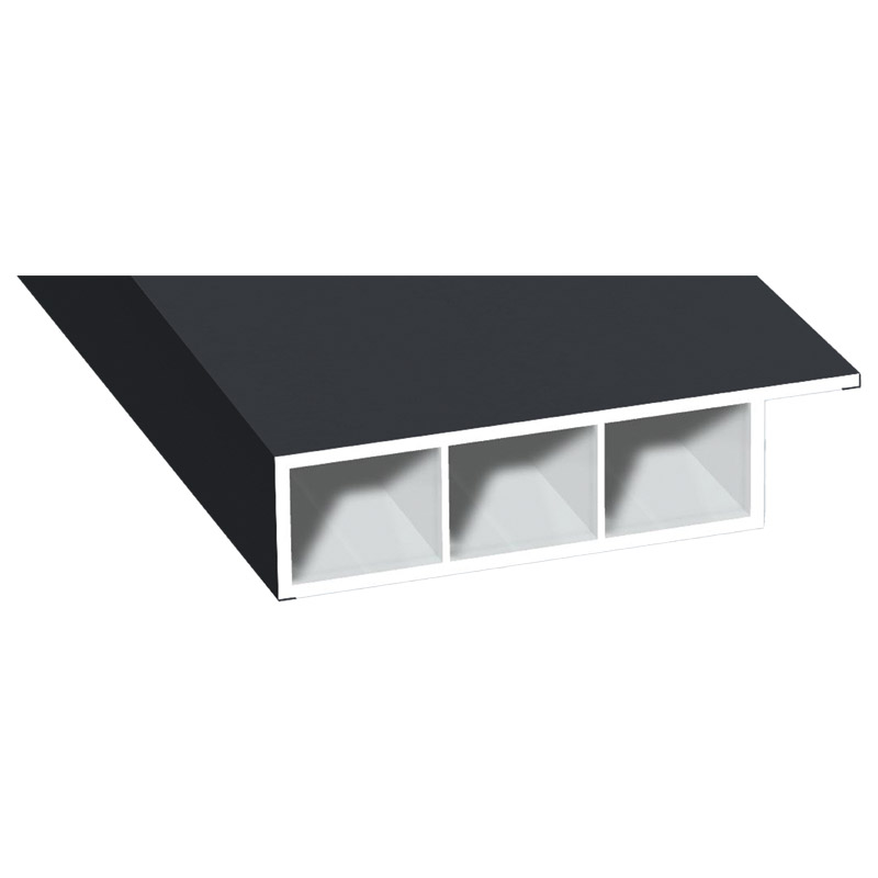 Kammerprofil 60x15mm Lg. 6,00m foliert, mit Nase 701505-083 Schiefergrau Glatt Produktbild BIGPIC L