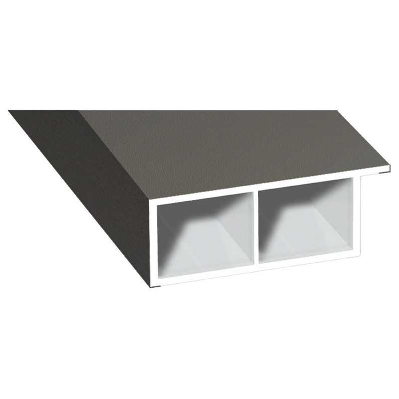 Kammerprofil 40x15mm Lg. 6,00m foliert, mit Nase 70 3905-167 Quarzgrau Produktbild BIGPIC L