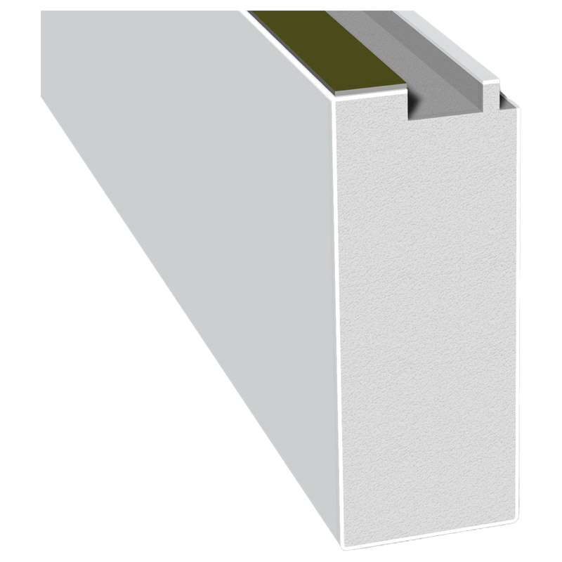 Schüco-Bodeneinstand 100 mm Lg. 6,50 m Weiß, 100x40 mm PVC Schaum, mit SK für 70er <(>&<)>  82er Nutzhöhe: ca. 93,4 mm Produktbild BIGPIC L
