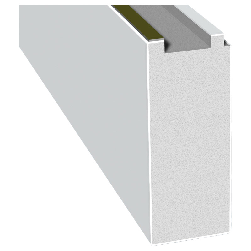 VEKA-Bodeneinstand 100mm Lg. 6,50m Weiß, 100x40mm PVC Schaum, mit SKfür 70er <(>&<)> 76er <(>&<)> 82er Nutzhöhe: ca. 93,8mm Produktbild BIGPIC L