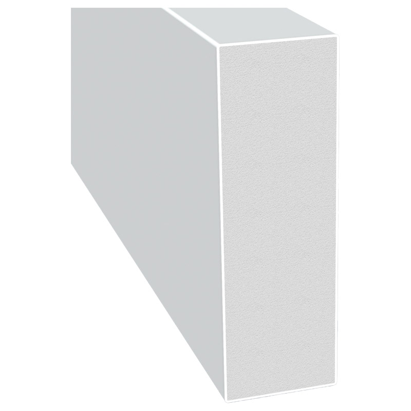 Bodeneinstand 150mm Lg. 6,50m ungefräst, Weiß 149x49mm PVC Schaum Produktbild BIGPIC L