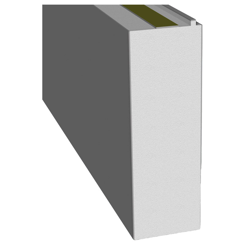 Profine-Bodeneinstand 150mm SK Lg. 6,50m Grau, 149x49mm PVC Schaum für Schwelle Nutzhöhe: ca. 145,2mm Produktbild BIGPIC L