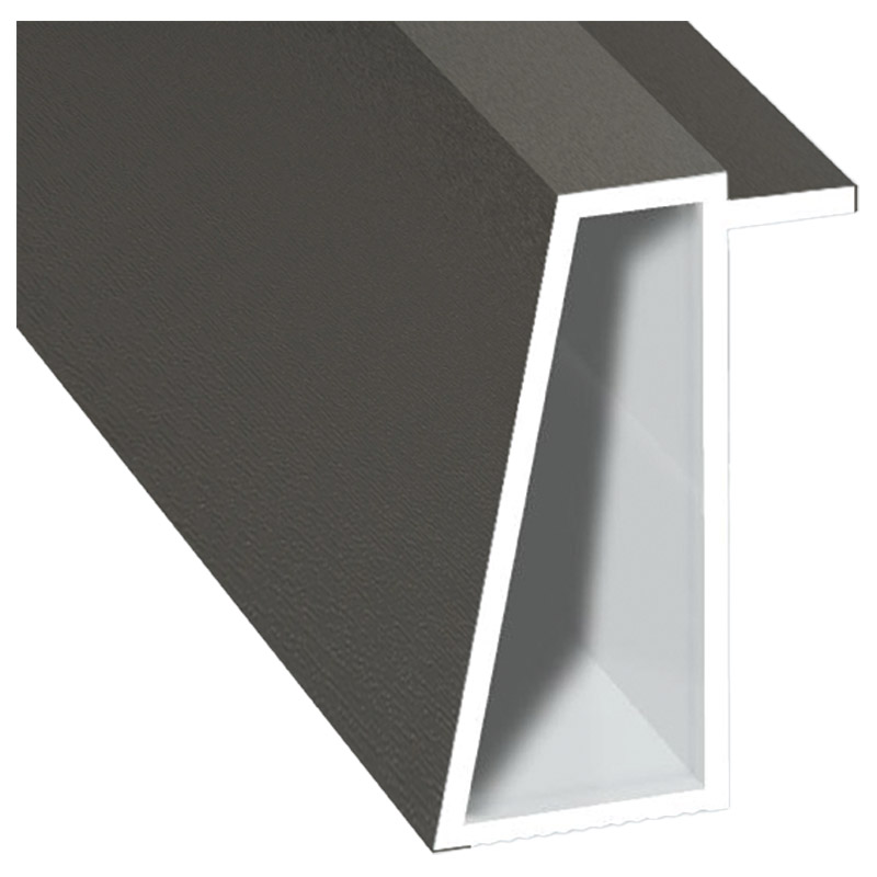 Kammerprofil 16x35 mm Lg. 6,00 m foliert 70 3905-167 Quarzgrau Produktbild BIGPIC L