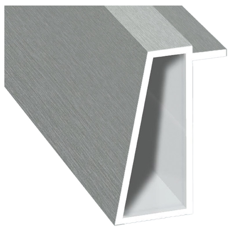 Kammerprofil 16x35 mm Lg. 6,00 m foliert 436 1001 Metbrush Aluminium Produktbild BIGPIC L