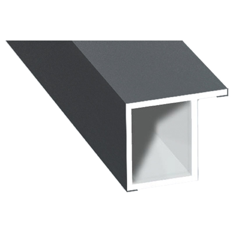 Kammerprofil 17x15mm Lg. 6,00m foliert, mit Nase 70 1205-083 Basaltgrau Glatt Produktbild BIGPIC L