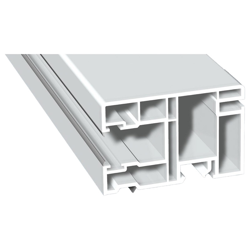 Mini-Rollladenführung 58x38mm Lg. 6,50m Weiß, mit grauen WL, VE: 39m Produktbild BIGPIC L