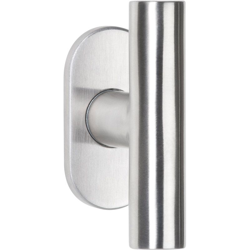 greenteQ Fenstergriff FG63.FRS.ER mit flacher Rosette Edelstahl - inkl. Schrauben Produktbild BIGPIC L