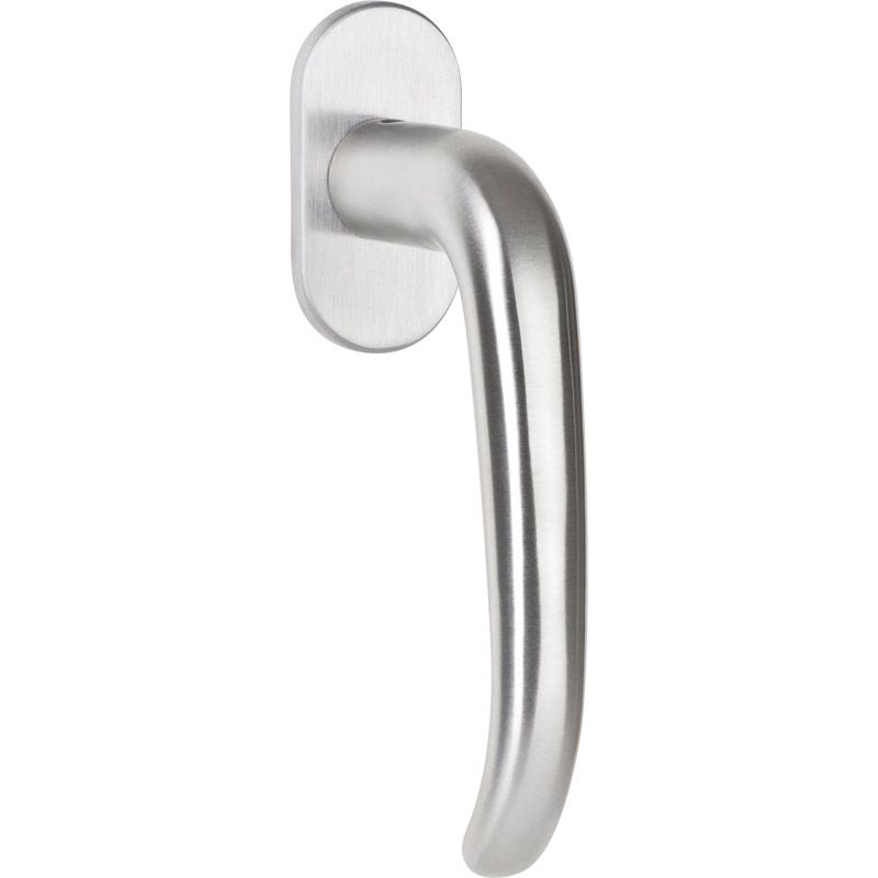 greenteQ Fenstergriff FG65.FRS.ER mit flacher Rosette Edelstahl - inkl. Schrauben Produktbild BIGPIC L