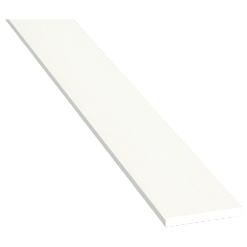 Flachprofil 25x3mm Lg. 6,00m foliert 456 5053 Altweiß Produktbild BIGPIC L
