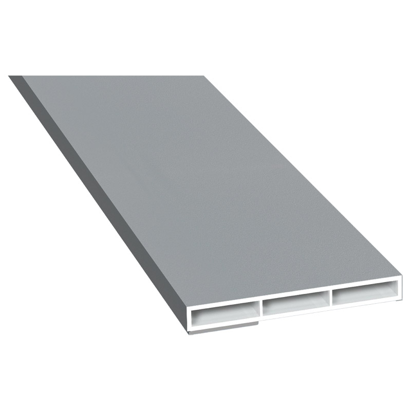 Kammerprofil 60x7mmSK Lg. 6,00m foliert, ohne Nase 71 5505-083 Silbergrau Glatt Produktbild BIGPIC L