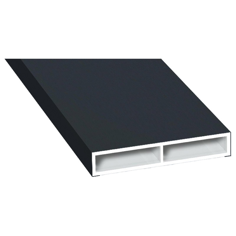 Kammerprofil 40x7 mm Lg. 6,00 m foliert ohne Nase 70 1605-167 Anthrazitgrau Produktbild BIGPIC L