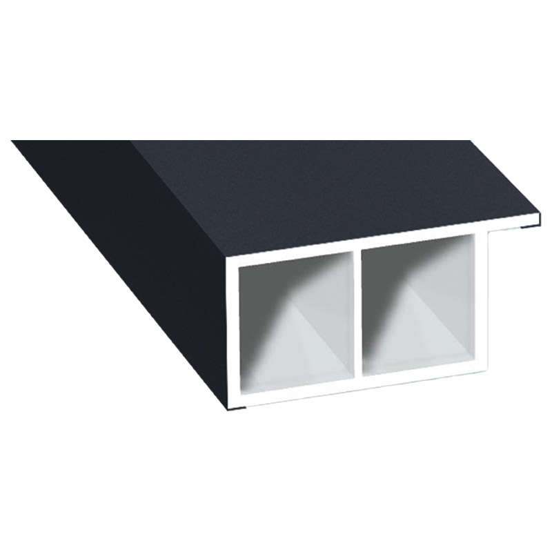 Kammerprofil 30x15mm Lg. 6,00m foliert, mit Nase 70 1605-097 Anthrazitgrau Glatt 2 Produktbild BIGPIC L