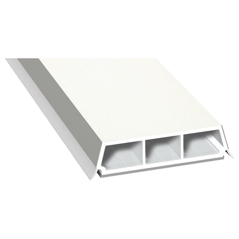 Trapez-Sprosse 52mm SK Lg. 6,00m foliert, mit zwei grauen Weichlippen 456 5053 Altweiß Produktbild BIGPIC L