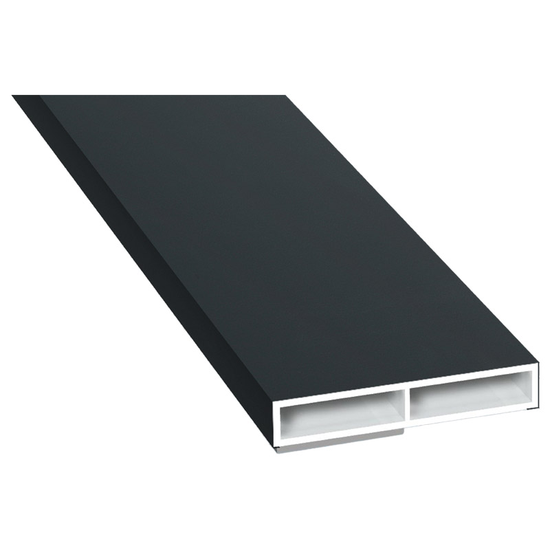 Kammerprofil 40x7mm SK Lg. 6,00m foliert ohne Nase 70 1605-083 Anthrazitgrau Glatt Produktbild BIGPIC L