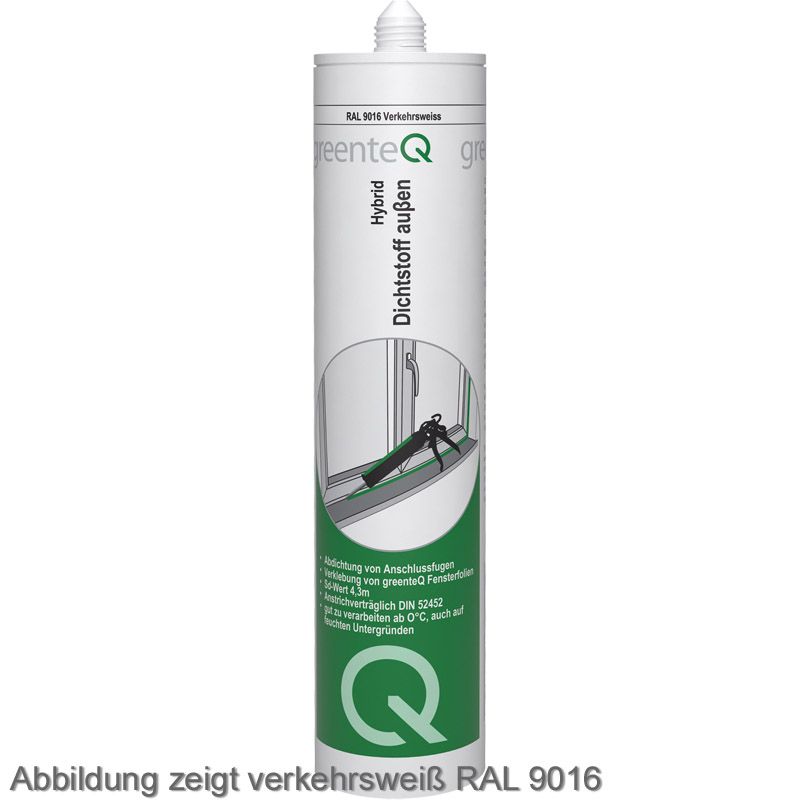 greenteQ Hybrid Dichtstoff außen 290 ml RAL 7012 Produktbild BIGPIC L