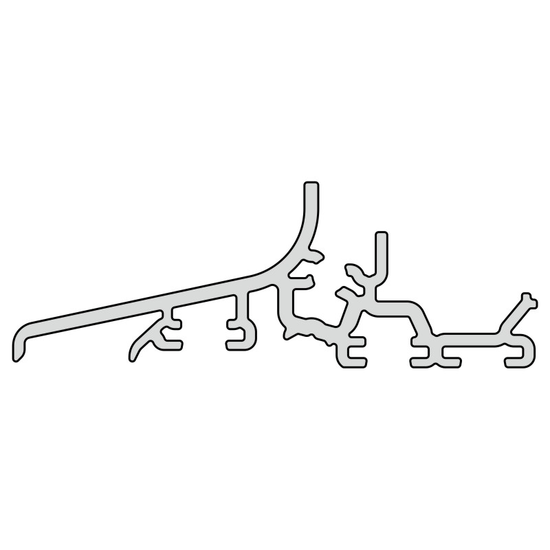 greenteQ Wetterschenkel WSA88302/BD10/BD10 GEALAN 9000 NL L=1,95 m schwarz Produktbild BIGPIC L