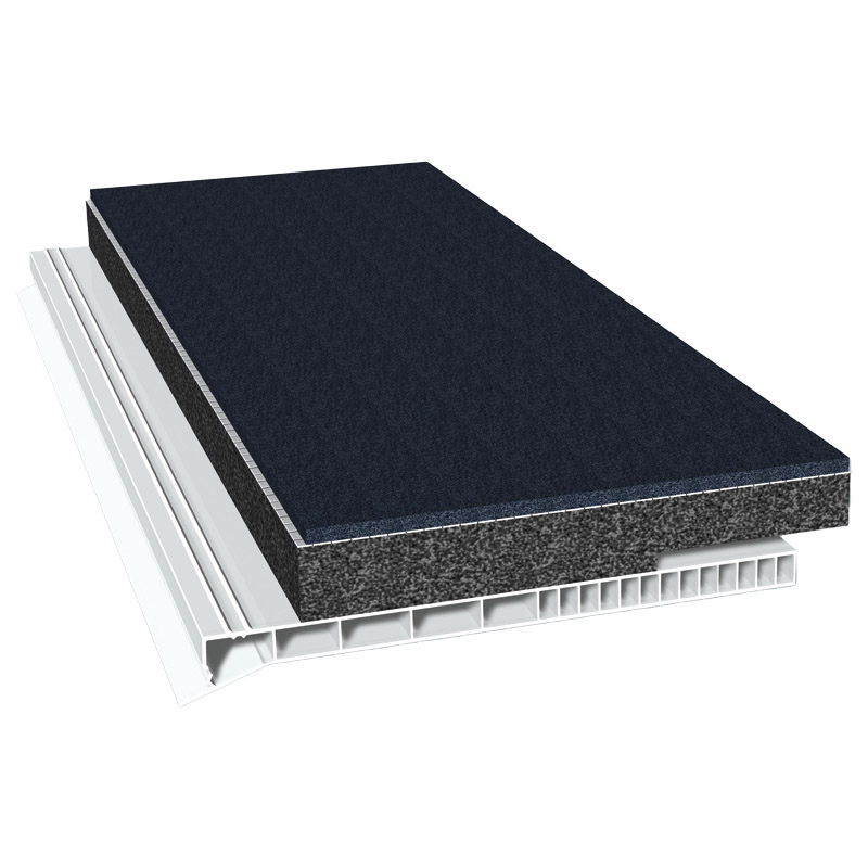 Rollladenkastendeckel 160mm Lg. 6,00m Weiß, mit 20mm Flex-Schaum 25mm versetzt von vorne, mit SchwerfolieVE: 18m Produktbild BIGPIC L