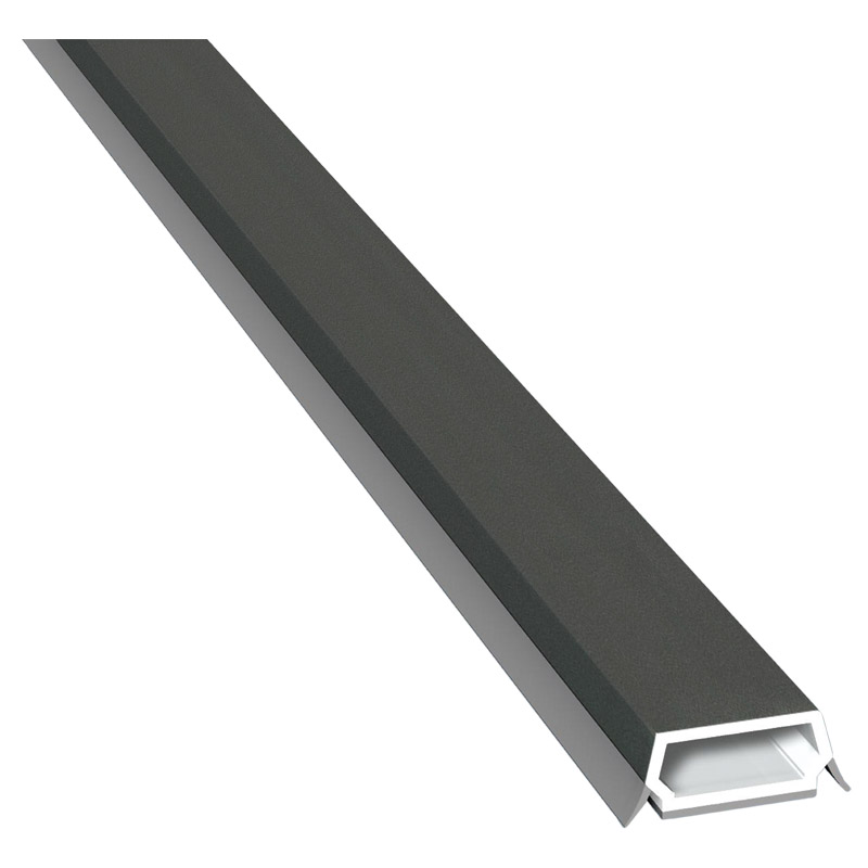 Trapez-Sprosse 23mm SK Lg. 6,00m foliert, mit zwei schwarzen Weichlippen 436 1014 Alux DB 703 Produktbild BIGPIC L