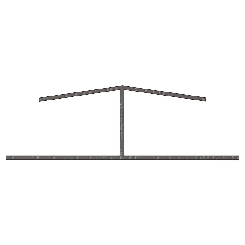H-Profil 47x21mm Lg. 6,00m foliert 70 3905-167 Quarzgrau Produktbild BIGPIC L