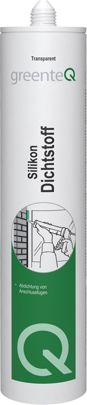 greenteQ Silikon Dichtstoff 310 ml Ral 9011 Produktbild BIGPIC L
