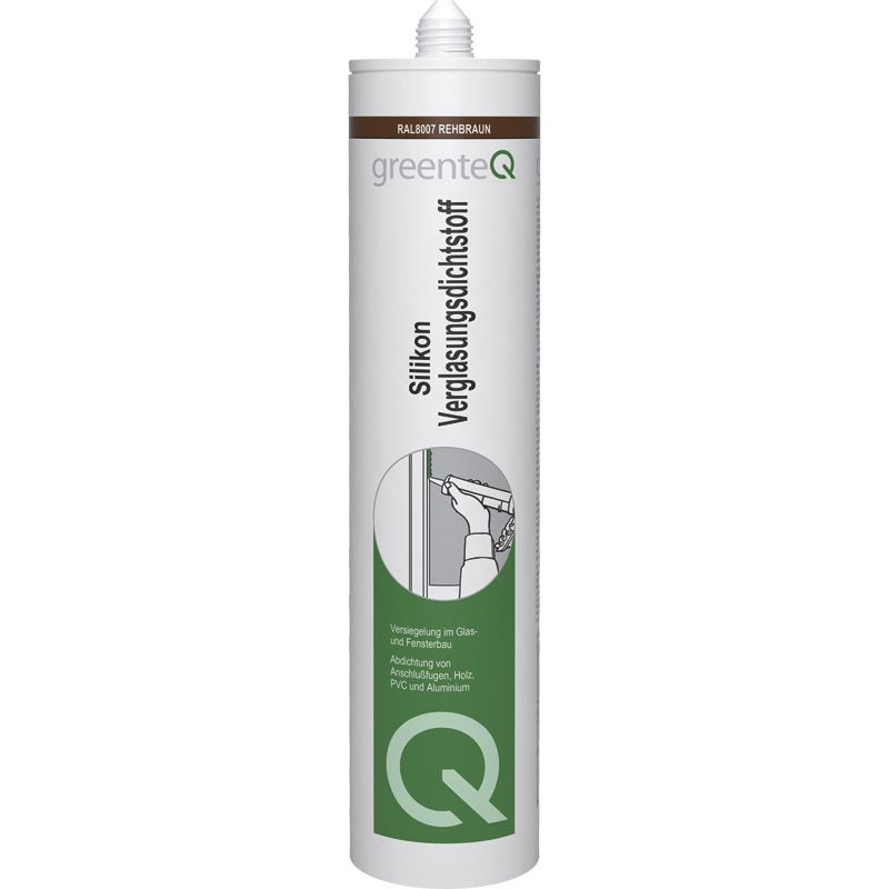greenteQ Silikon Verglasungsdichtstoff 310 ml Ral 8007 Produktbild BIGPIC L