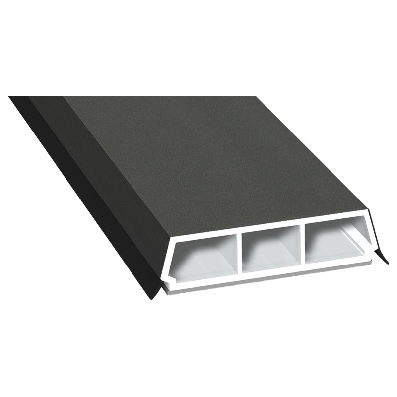 Trapez-Sprosse 52mm SK Lg. 6,00m foliert, mit zwei schwarzen Weichlippen 436 1014 Alux DB 703 Produktbild BIGPIC L