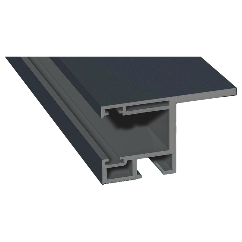 Rollladenführung 55x32mm Lg. 6,00m foliert, mit Nase, ohne Bürste, GK Grau 70 1605-167 Anthrazitgrau Produktbild BIGPIC L