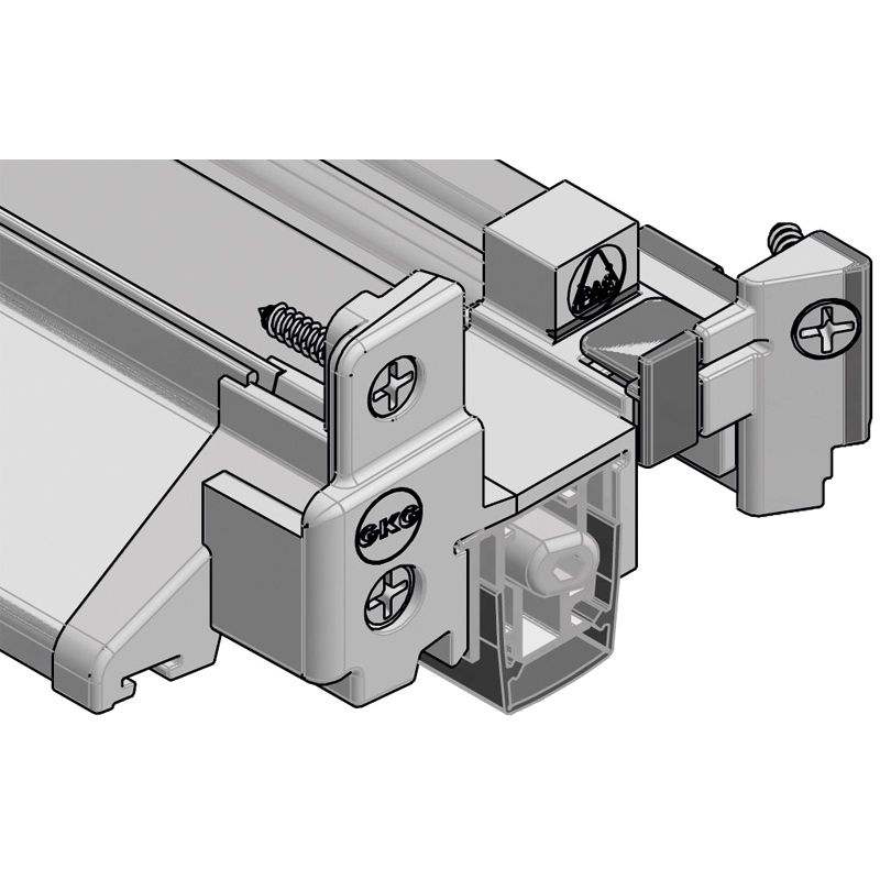 Endkappen f Adapterprofil EK-BDA5821g (2-teilig) aus Kunststoff inkl. Schrauben 4x3,5 x 32 mm und 4x Produktbild BIGPIC L