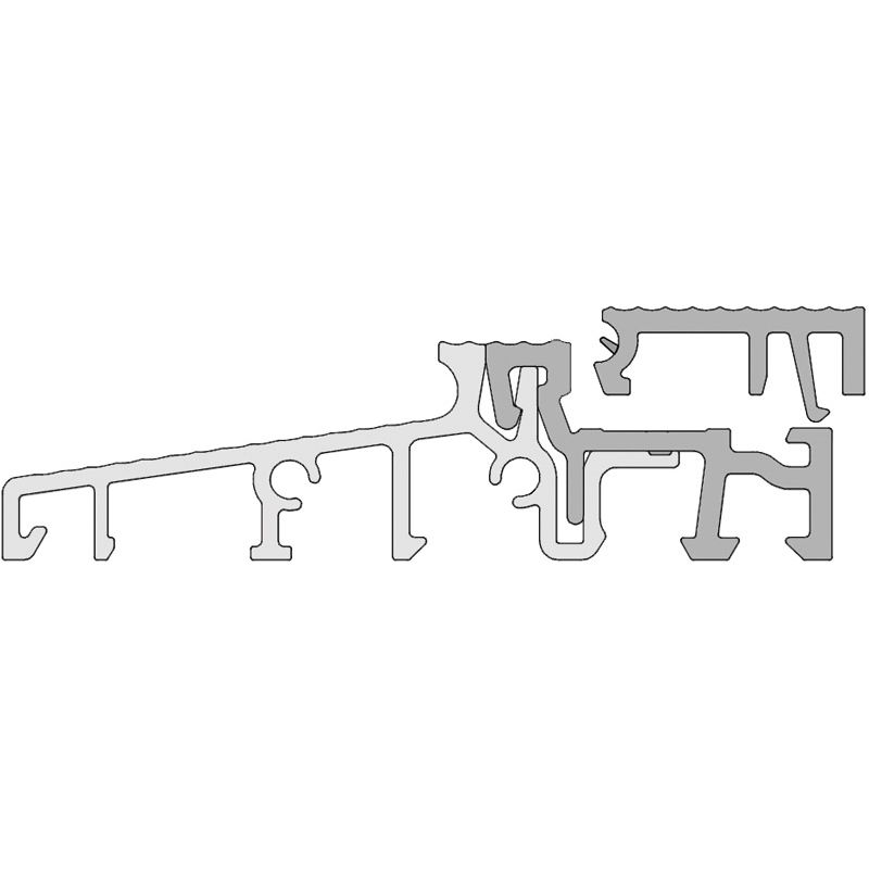 Türschwelle TS57622-24 FL 76 mm ohne Wärmebrücke EV1/grau mit Schutzfolie, Füllleiste innen lose Produktbild BIGPIC L