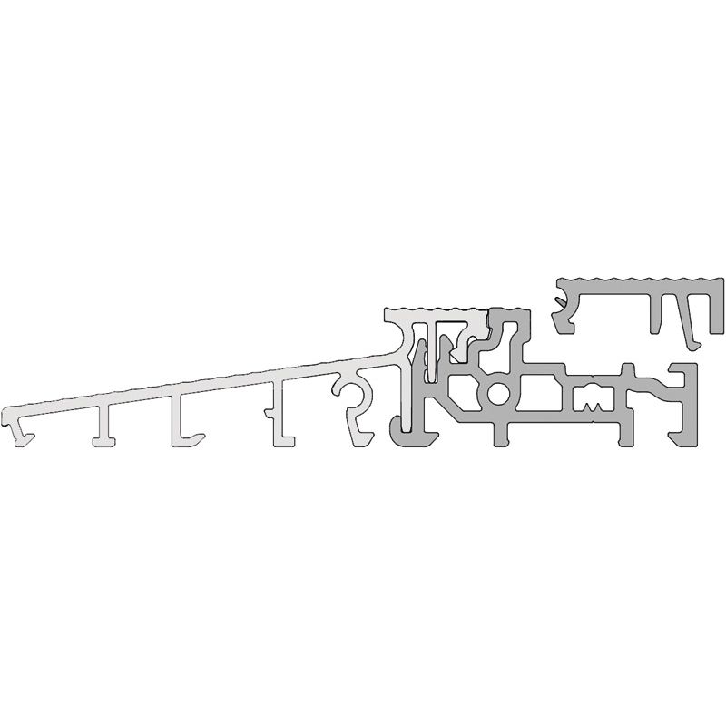 GKG Türschwelle 100 mm TS810010-24-FL mit loser Schließblechleiste 24 mm Produktbild BIGPIC L