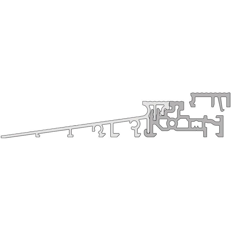 GKG Türschwelle 124 mm TS812410-FL mit loser Schließblechleiste 22 mm Produktbild BIGPIC L