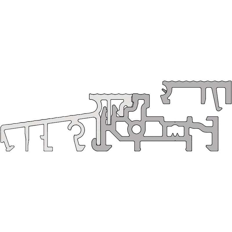 GKG Türschwelle 76 mm TS87612-24-FL mit loser Schließblechleiste 24 mm Produktbild BIGPIC L
