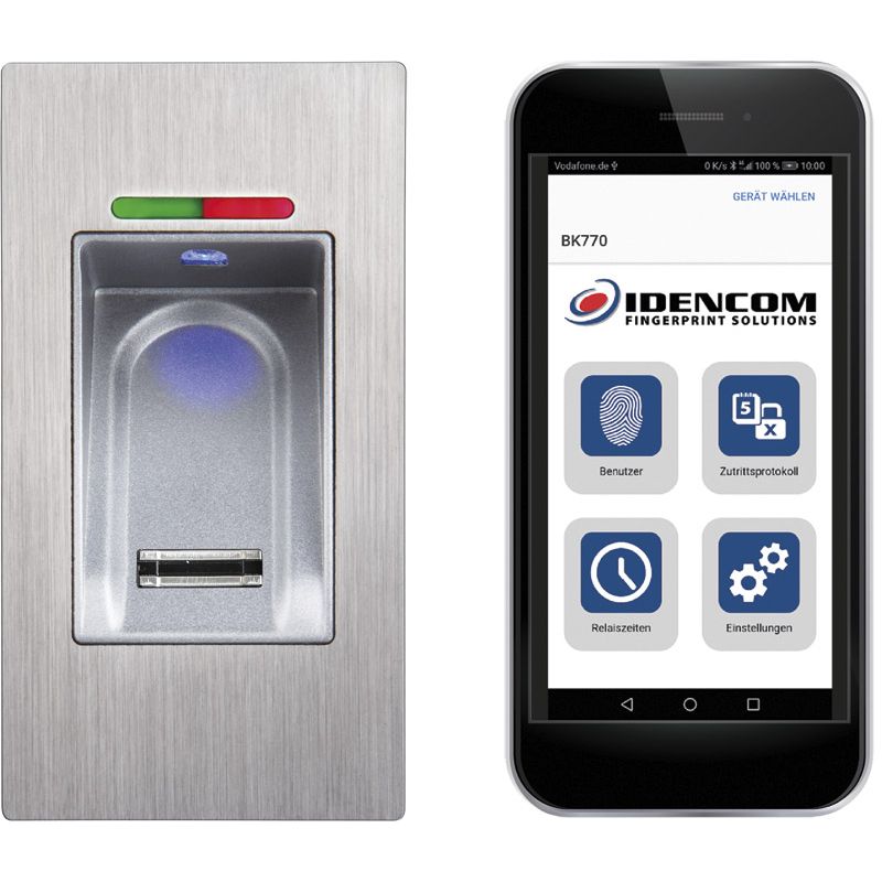 IDENCOM BioKey® Inside Fingerprint mit frontaler Befestigung + APP Produktbild BIGPIC L