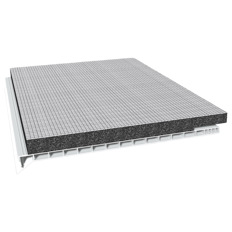 Rollladenkastendeckel 280mm Lg. 6,00m Weiß, mit 20mm Flex-Schaum 12mm versetzt von vorneVE: 18m Produktbild BIGPIC L