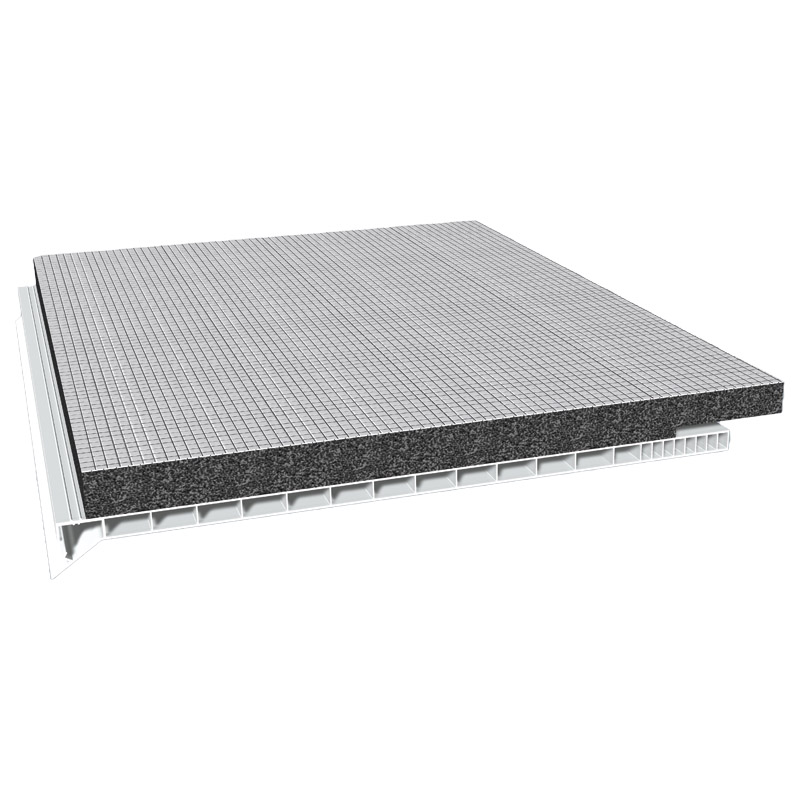 Rollladenkastendeckel 320mm Lg. 6,00m Weiß, mit 20mm Flex-Schaum 12mm versetzt von vorneVE: 18m Produktbild BIGPIC L