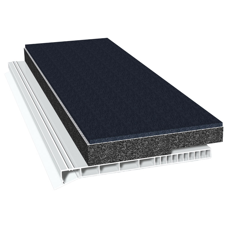 Rollladenkastendeckel 140mm Lg. 6,00m Weiß, mit 20mm Flex-Schaum 25mm versetzt von vorne, mit SchwerfolieVE: 18m Produktbild BIGPIC L
