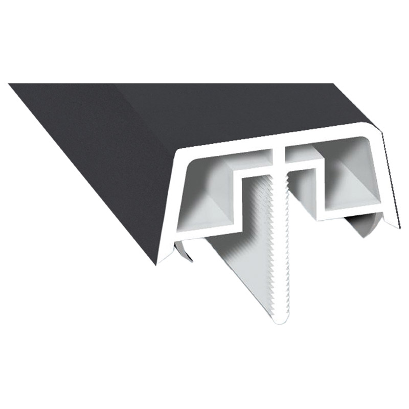 Kopplungsabdeckungsprofil Lg. 6,50m foliert PX 47858 Anthrazit Ulti Matt Produktbild BIGPIC L