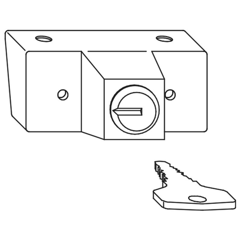Drehsp. m. Schließzyl.2W145 Ral 8019 K50 Produktbild BIGPIC L