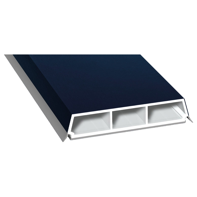 Trapez-Sprosse 65mm SK Lg. 6,00m foliert, mit zwei schwarzen Weichlippen 51 5005-167 Stahlblau Produktbild BIGPIC L