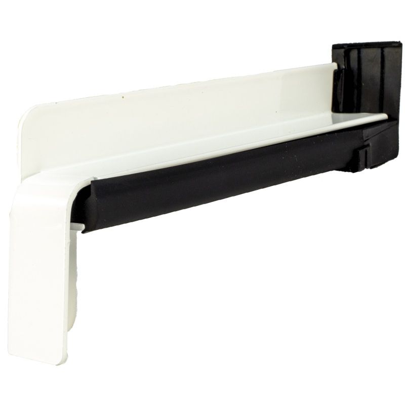 BF4004-Z weiß RAL 9016 - Aluminium-Gleitabschluss inkl. Dichtset mit Dehnungsausgleich Produktbild BIGPIC L