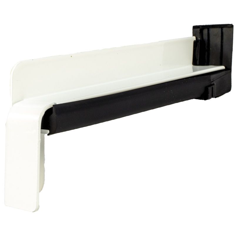 BF4004-Z weiß RAL 9016 - Aluminium-Gleitabschluss inkl. Dichtset mit Dehnungsausgleich Produktbild BIGPIC L
